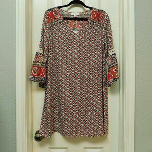 UMGEE USA Boho Hippie V-neck Bell Sleeve 3/4 Lightweight Womens Small